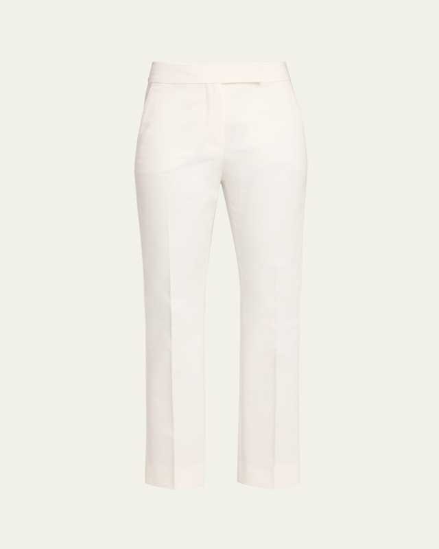 Okra Cropped Cotton Stretch Pants